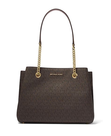 Michael Kors Teagen Signature Long Drop Satchel 